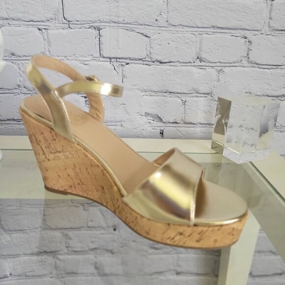 C Comfort Metallic Cork Wedges Style # 45291863 SZ 9 - Picture 6 of 9